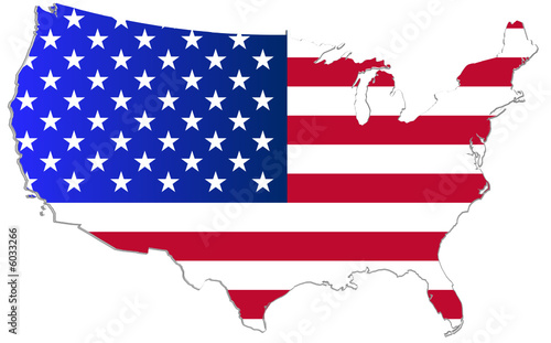 américa, bandeira e mapa