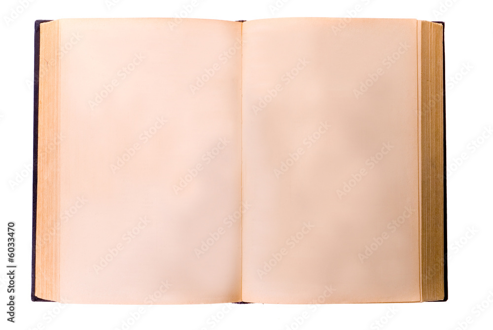 Old book isolated on white background