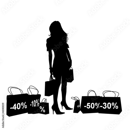 shopping silhouette - frau 5