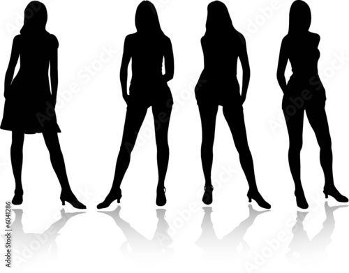 Girls set - 4A. Silhouette photo