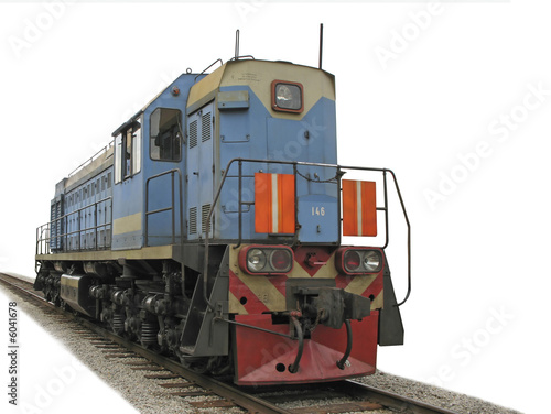 Russian train  isolated on white background. 2007.