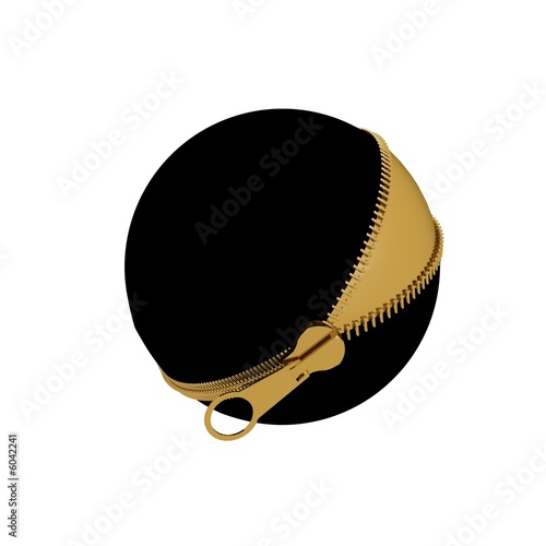 black unzipped sphere