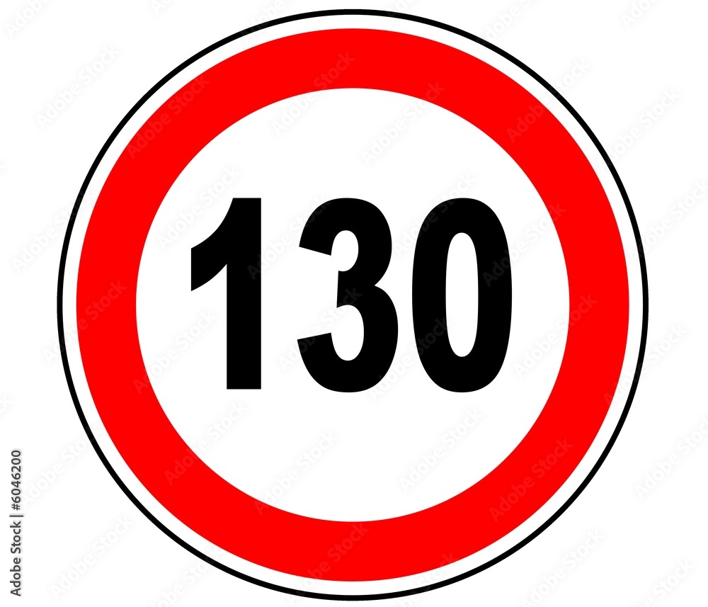 Panneau de Signalisation (Limitation de vitesse - B14-130) Panneau de Signalisation (Limitation de vitesse - B14-130)