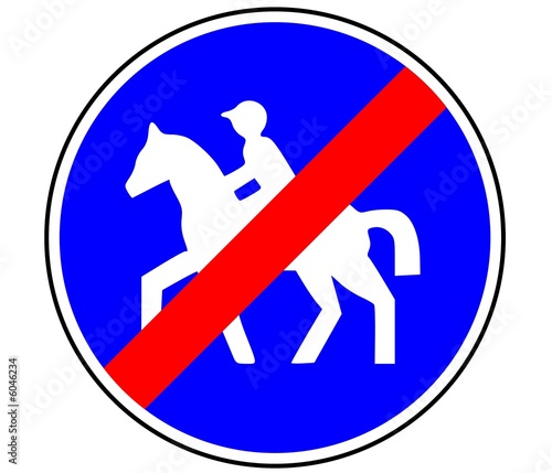Panneau de Signalisation (Fin de chemin pour cavaliers - B42)