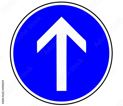 Free Download Panneau de Signalisation (Direction obligatoire - B21b) - GFXLoad