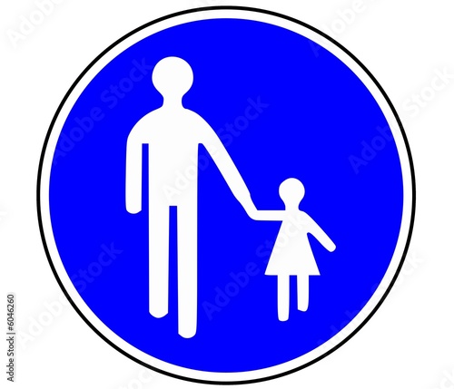 Panneau de Signalisation (Chemin pour pietons - B22b)