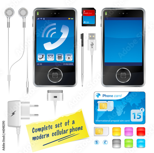 téléphone portable et kit d'accessoires