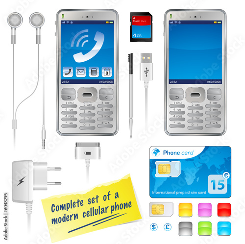 téléphone portable et kit d'accessoires