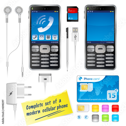 téléphone portable et kit d'accessoires