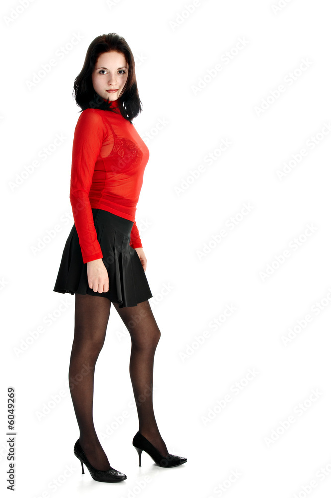 © Konstantin Tavrov - stylish woman in red sweater isolated © Konstantin Tavrov - stylish woman in red sweater isolated