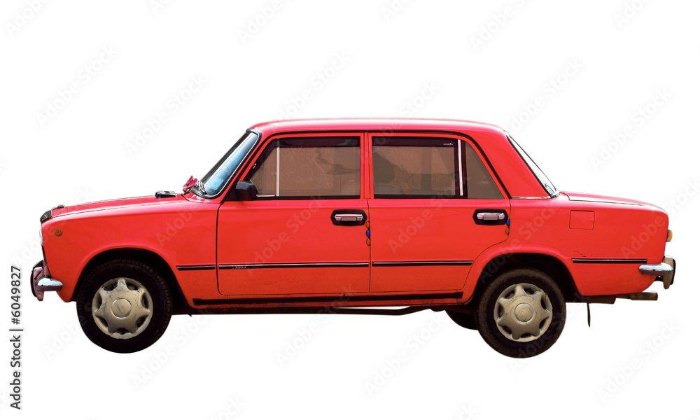 Car-red  isolated on a white background