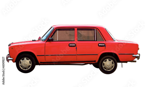 Car-red  isolated on a white background