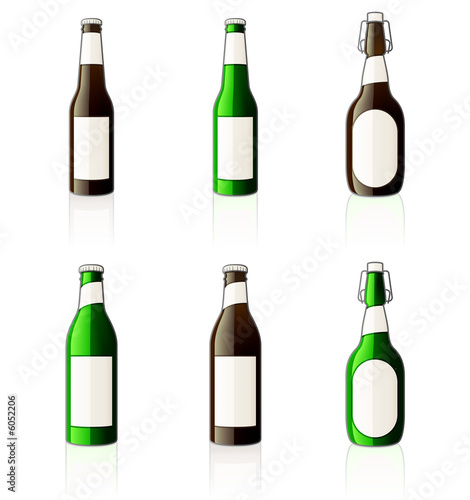 Beer bottles Icon Set 60d photo