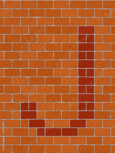 the letter j from alphabet set, seamlessly brickwall tile