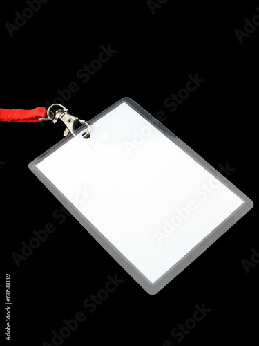 Blank vip pass isolated on black background