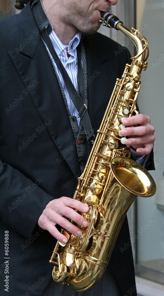 Naklejka premium sax player