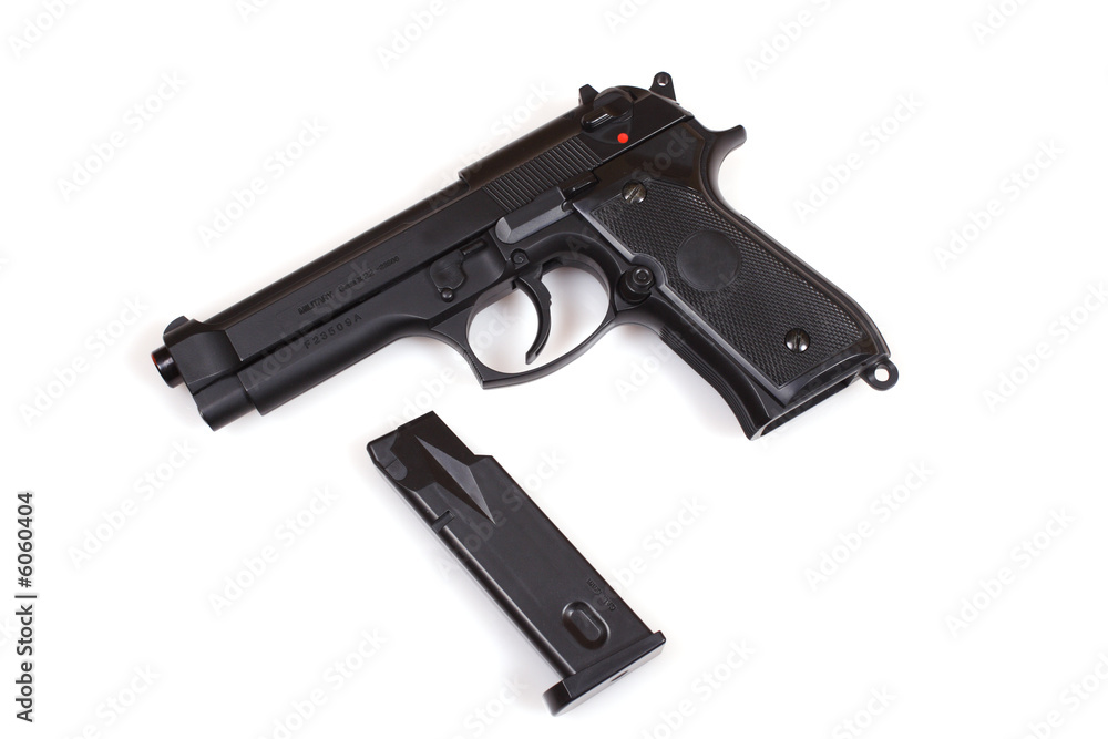 pistola su sfondo bianco pistola su sfondo bianco