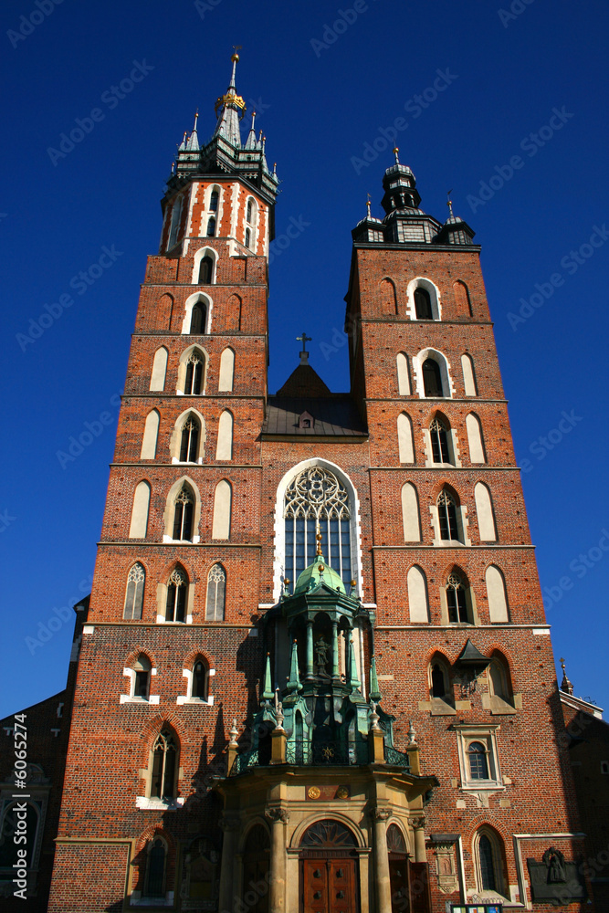 St Mary's church in the Krakow's market square