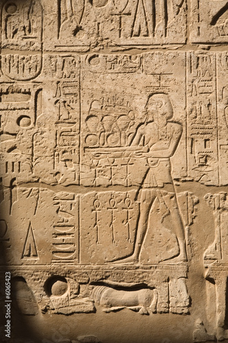 A photo of ancient egyptian script in Luxor