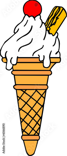 Illustration eines Eisbechers - Vector