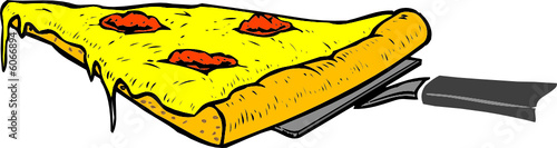 Illustration eines Stück Pizzas - Vector
