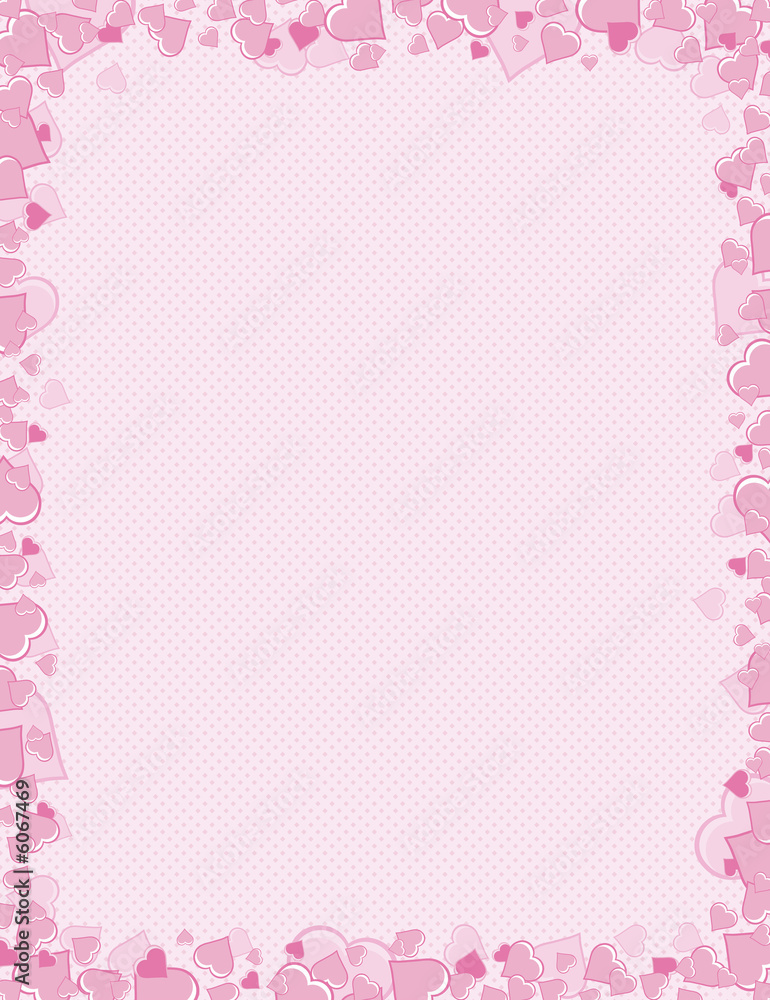pink background of hearts