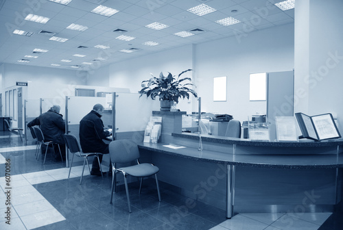 bank office blue photo