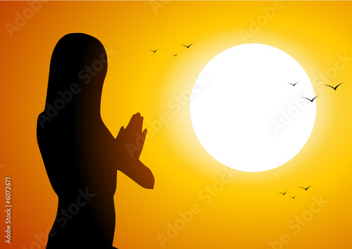 Yoga at sunset