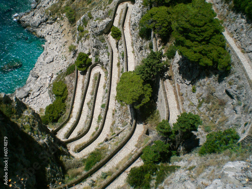 via krupp, capri - vista orizzontale photo