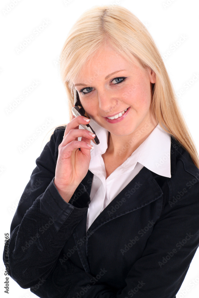 Businesswoman talking on the phone Businesswoman talking on the phone