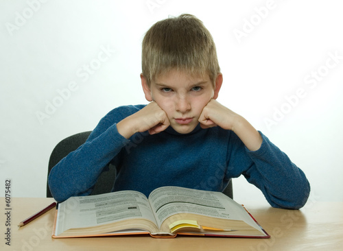 little boy don't want read book