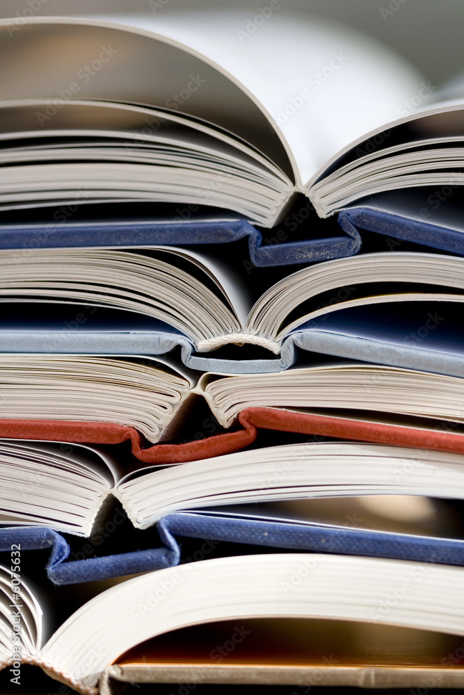 Pile of open books Pile of open books