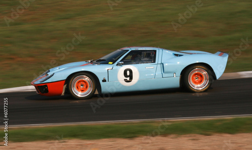 classic or vintage racing car in action.