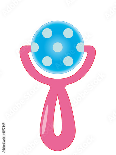 Babyrassel - Babyspielzeug - rosa