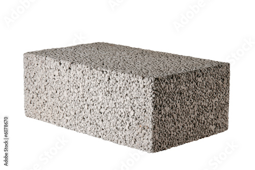 concrete block isolated on white