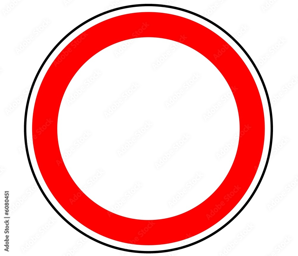 Panneau de Signalisation (Circulation interdite - B0) Panneau de Signalisation (Circulation interdite - B0)