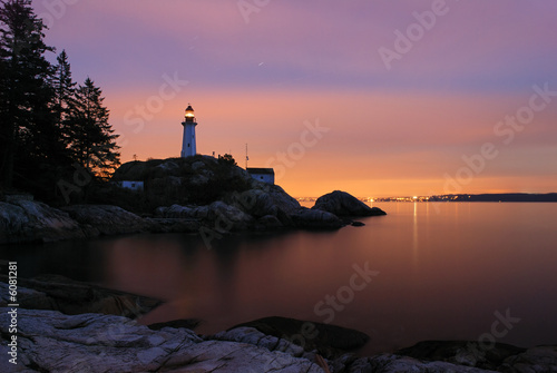 point atkinson lighthouse in twilight photo