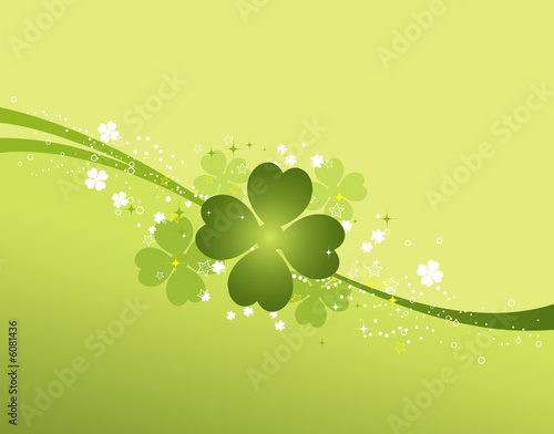 St. Patrick background with clover, element for design, vector