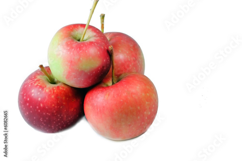 Red apples on isolated background