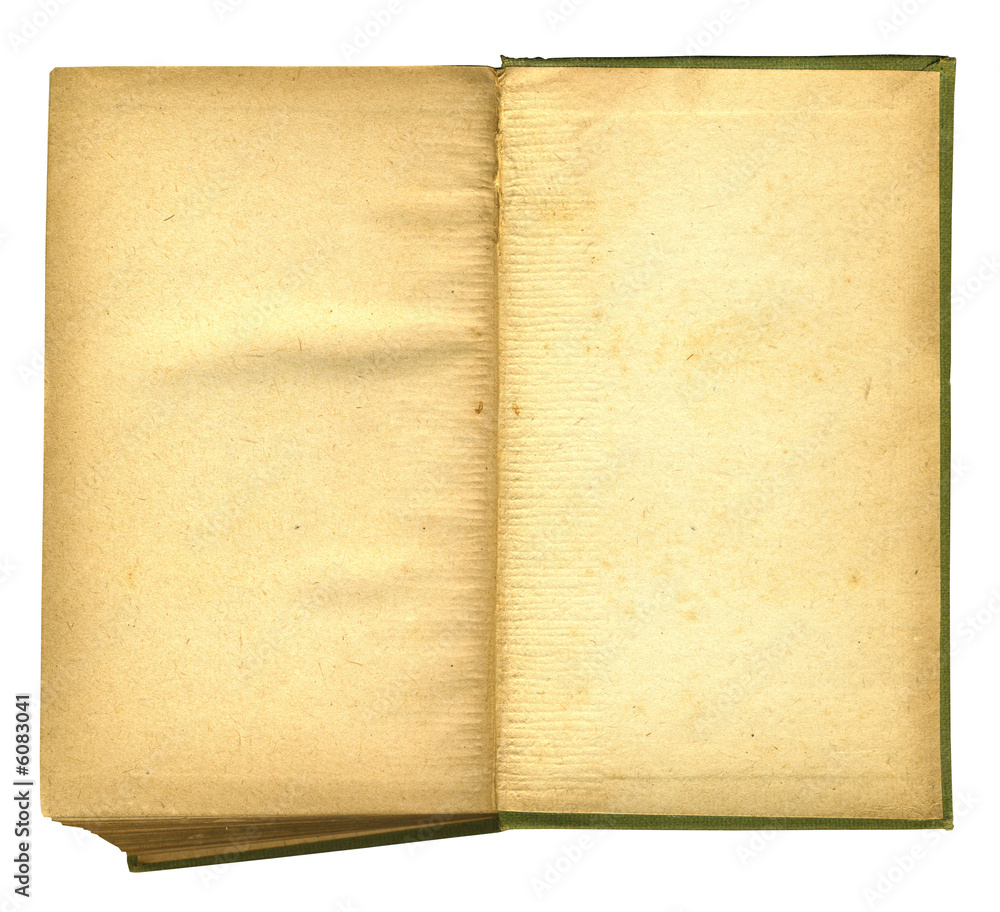Old Open Book Featuring Rough Paper Texture