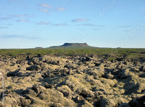 Crater in lavafield – Iceland