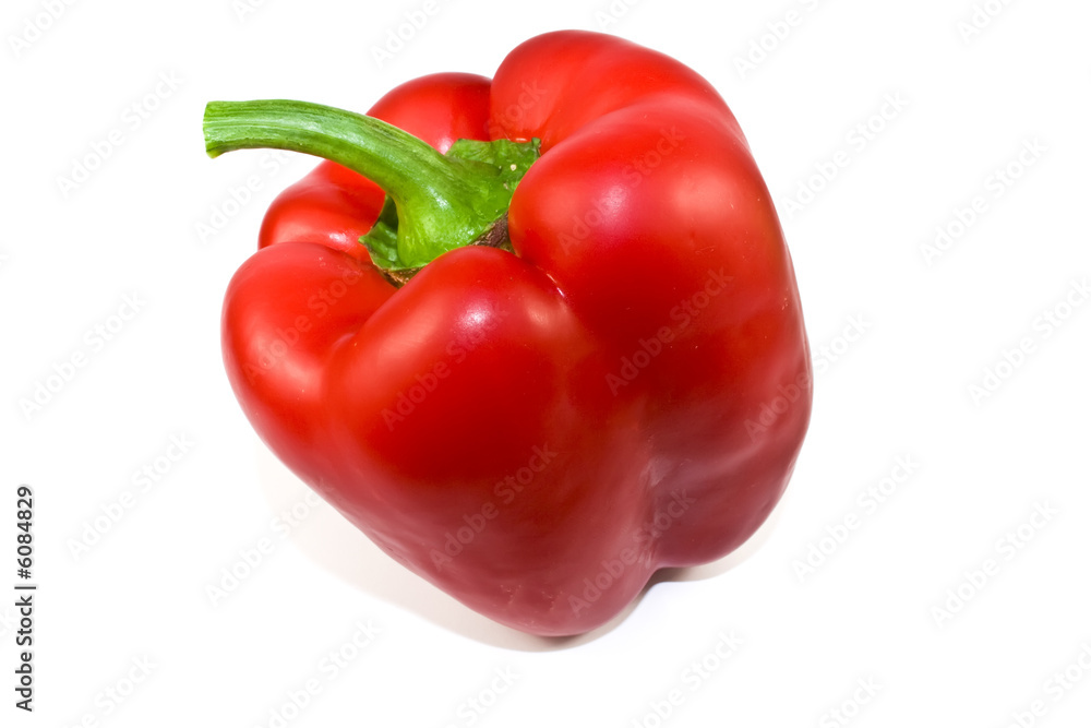 Red sweet pepper on a white background Red sweet pepper on a white background