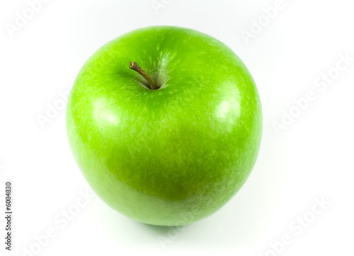 Green apple isolated on the white background