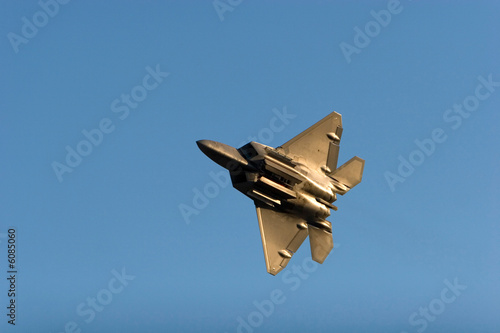 F-22 Raptor jet airplane during airshow