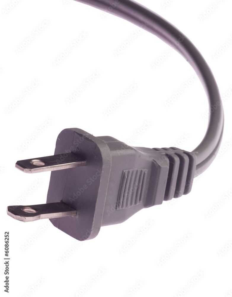 black electric plug macro isolated on white background black electric plug macro isolated on white background