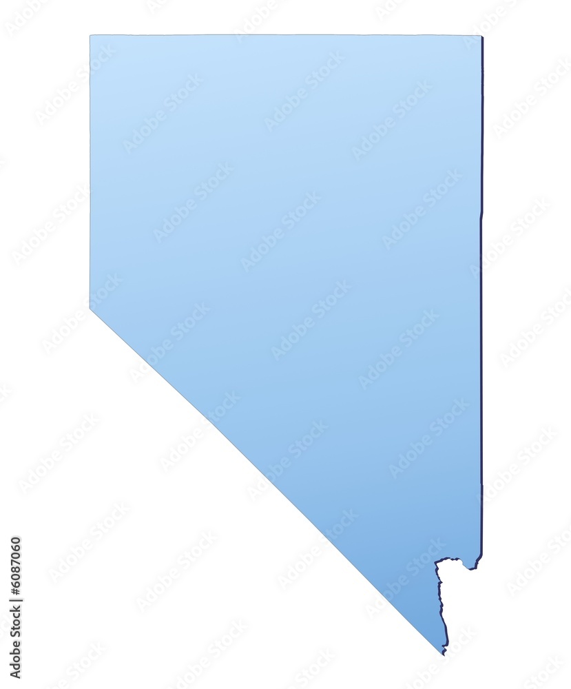 Nevada(USA) map filled with light blue gradient Nevada(USA) map filled with light blue gradient