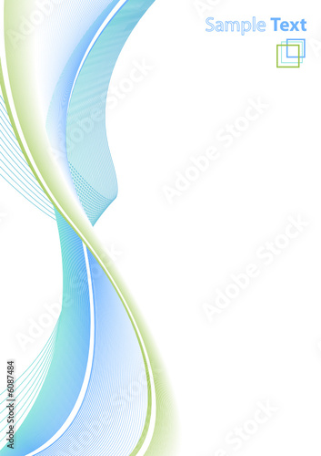 Abstract lines paper template with sample text and logo