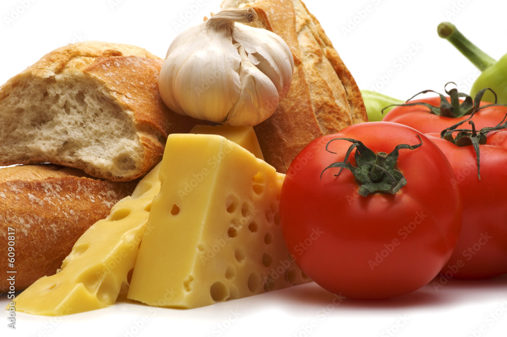 food on white background food on white background