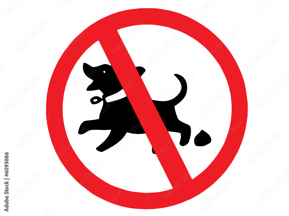 No dog poop sign