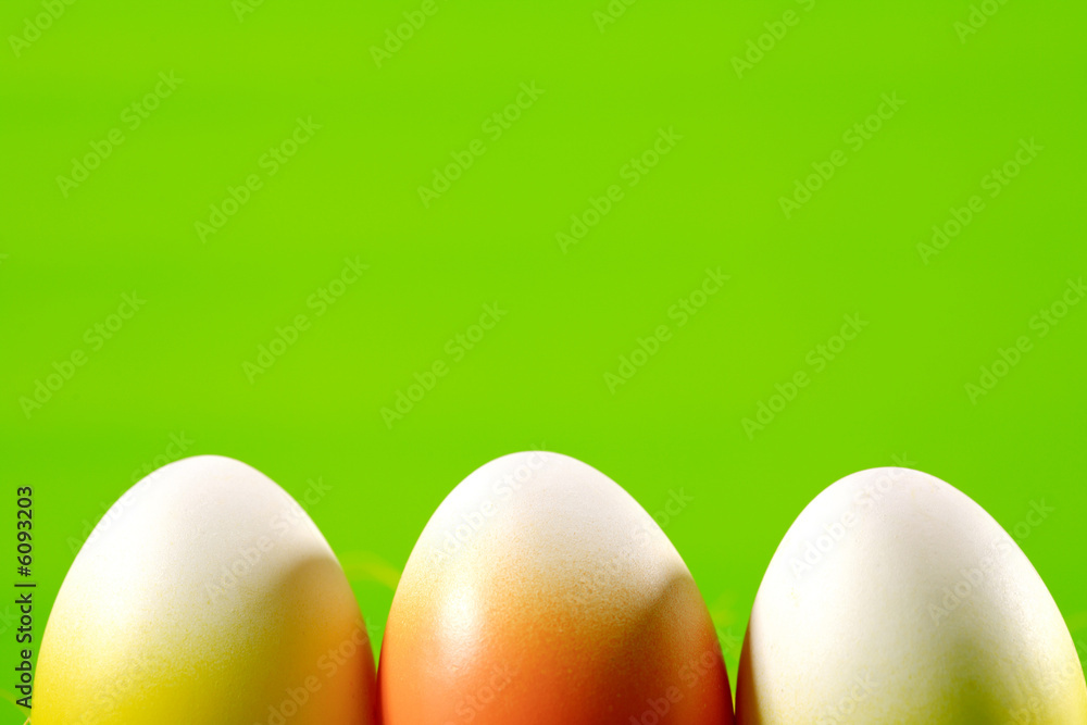 Funny easter eggs on green backgroung. Funny easter eggs on green backgroung.